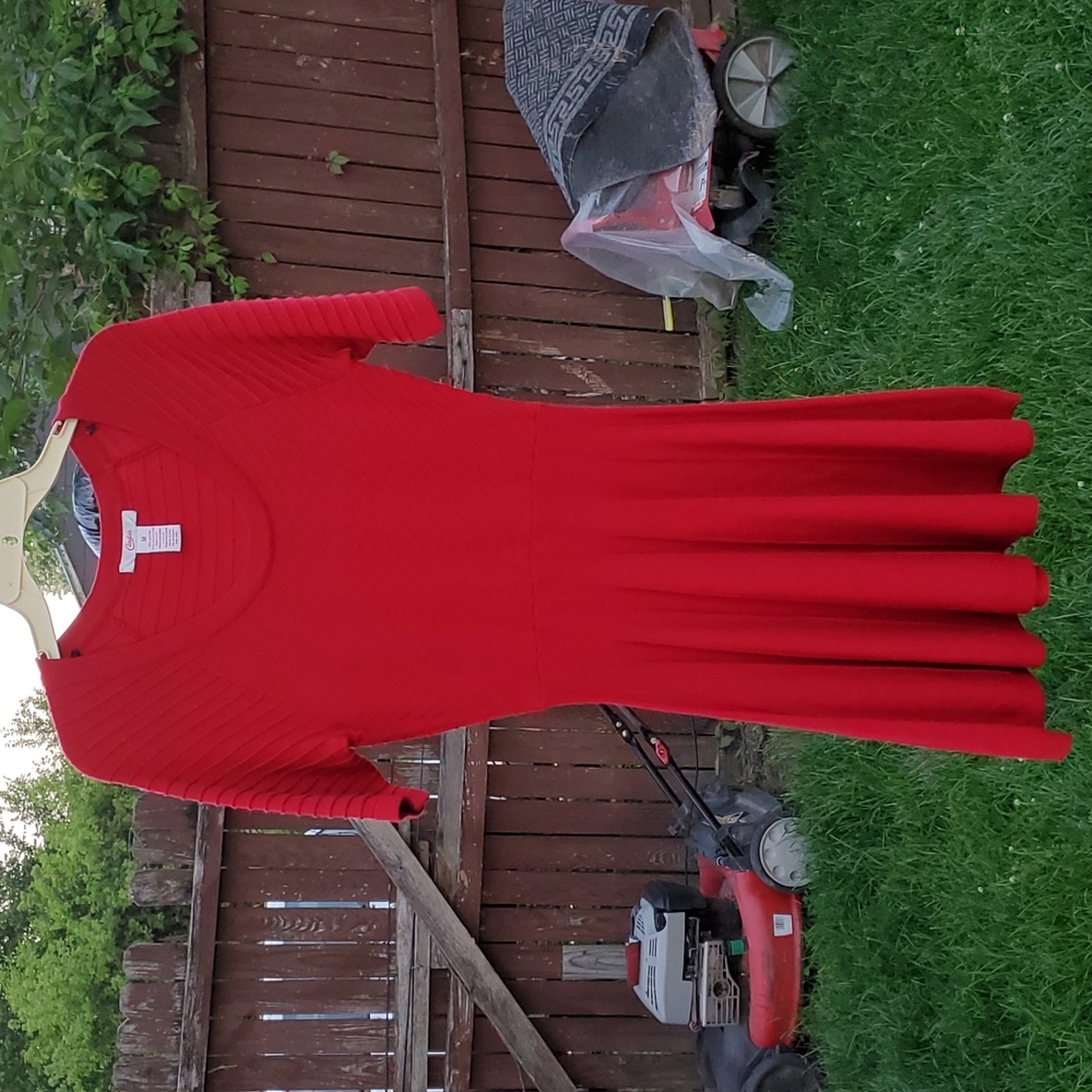 Candies Red Mini Sweater Dress